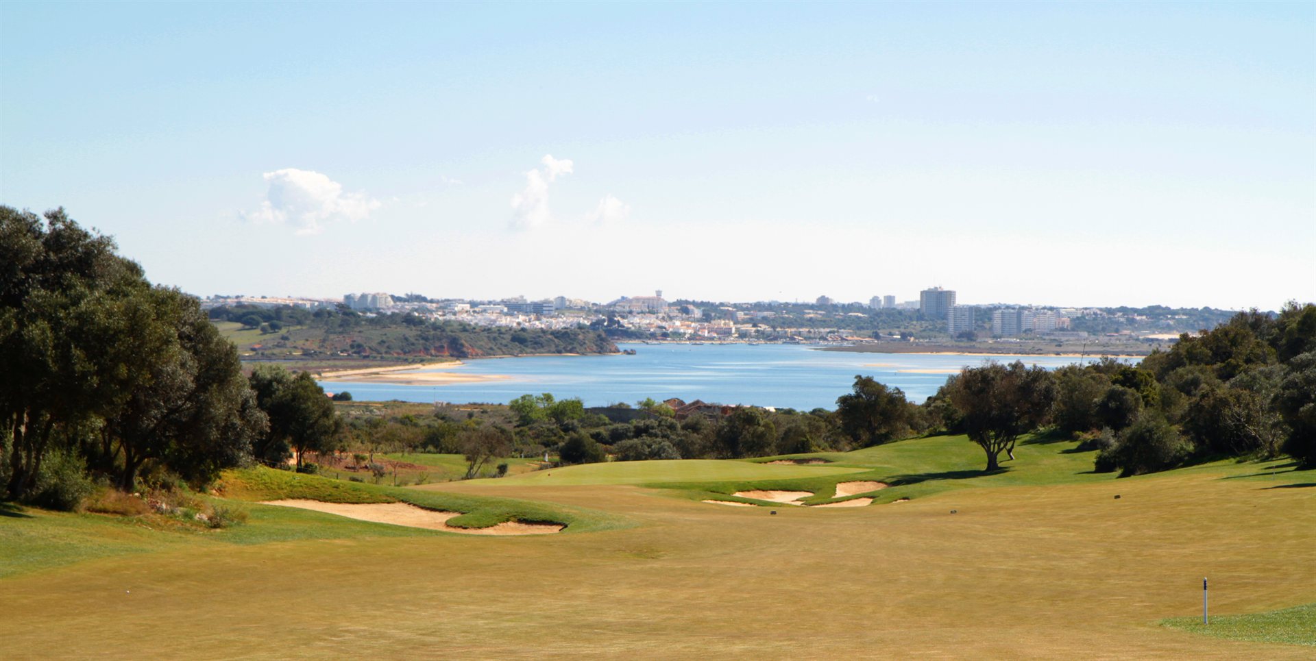 Algarve golf course fairway with sea views near Lagos